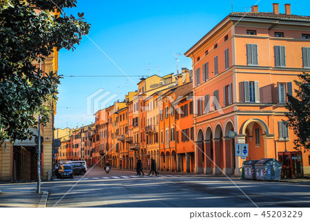 architecture of the ancient Italian city Bologna. 45203229