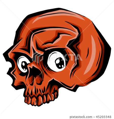 Cartoon vector skull. Skull Tattoo. Skull illustration. Cartoon vector skull. Skull Tattoo. Skull illustration. 45203348