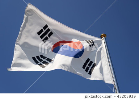 Taegeukgi fluttering in the wind Taegeukgi fluttering in the wind 45205939