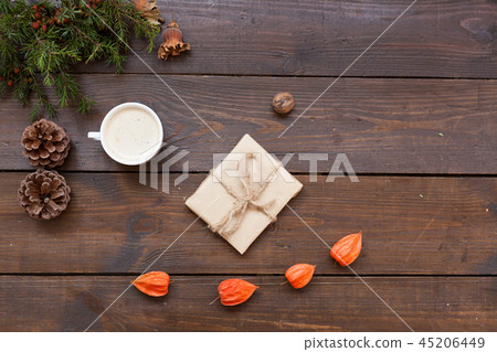 Christmas background Christmas tree holiday new year gifts 45206449