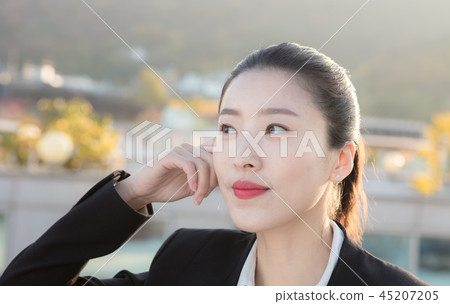 Korean career woman's various expressions and pose 45207205