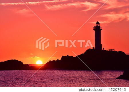 Sunset at Nezugaseki Lighthouse Sunset at Nezugaseki Lighthouse 45207643