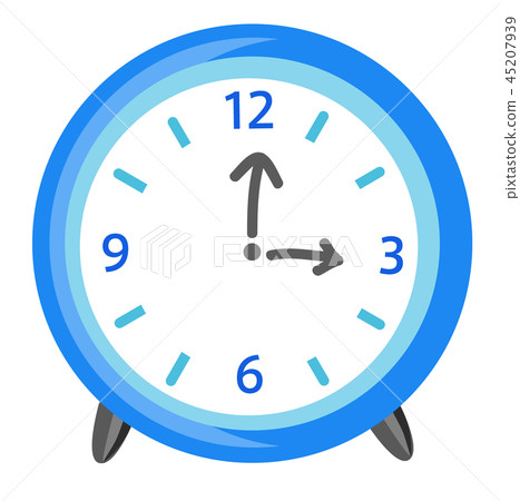 一個藍色時鐘的例證 一個藍色時鐘的例證 45207939