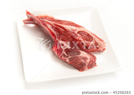 Raw lamb chops Raw lamb chops 45208263