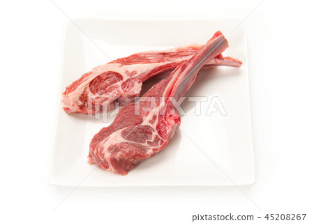 Raw lamb chops Raw lamb chops 45208267