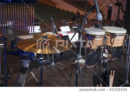 drums on stage before a concert 45208439
