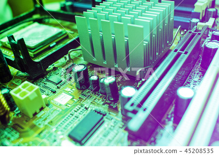 Electronic computer hardware technology. Motherboard digital chip background. Electronic computer hardware technology. Motherboard digital chip background. 45208535