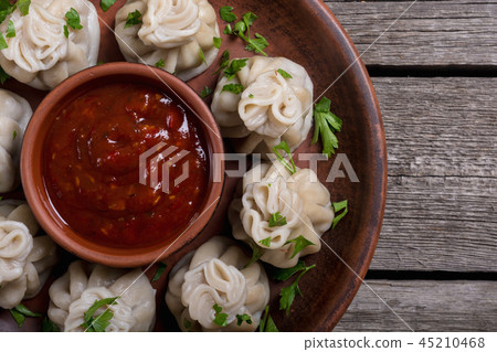 Georgian dumplings khinkali Georgian dumplings khinkali 45210468
