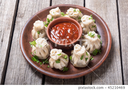 Georgian dumplings khinkali Georgian dumplings khinkali 45210469