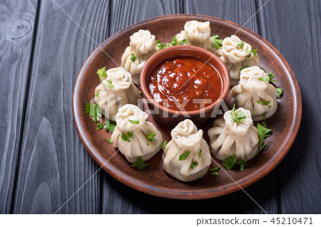 Georgian dumplings khinkali Georgian dumplings khinkali 45210471