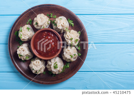 Georgian dumplings khinkali Georgian dumplings khinkali 45210475