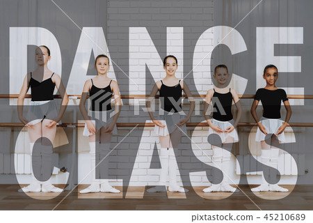 Students of a Dance Class at the Ballet Barre. 45210689