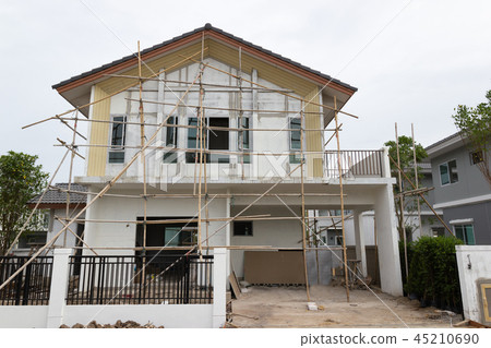 Building and Construction site of new home Building and Construction site of new home 45210690