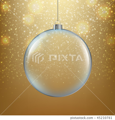 Xmas Ball With Golden Background Xmas Ball With Golden Background 45210781