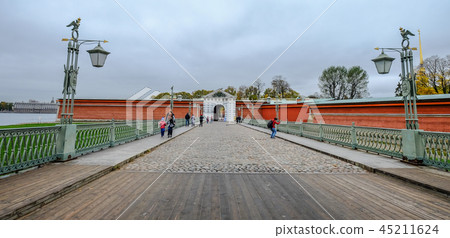 Ancient Kronverksky Bridge in Saint Petersburg Ancient Kronverksky Bridge in Saint Petersburg 45211624