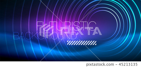 Neon glowing circles background Neon glowing circles background 45213135