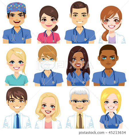 Hospital Team Avatar - Stock Illustration [45213634] - PIXTA