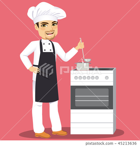 Chef Cooking In Kitchen Chef Cooking In Kitchen 45213636