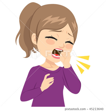 Teenager Girl Coughing Teenager Girl Coughing 45213640