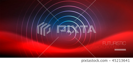 Neon glowing circles background Neon glowing circles background 45213641