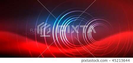 Neon glowing circles background Neon glowing circles background 45213644