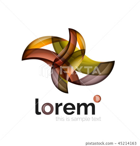 Geometric abstract business icon template, smooth shape Geometric abstract business icon template, smooth shape 45214163
