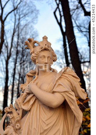 Statue of goddess Ceres in Summer Garden. Statue of goddess Ceres in Summer Garden. 45214433