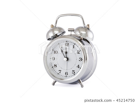 Old style alarm clock with clipping path on white 45214750