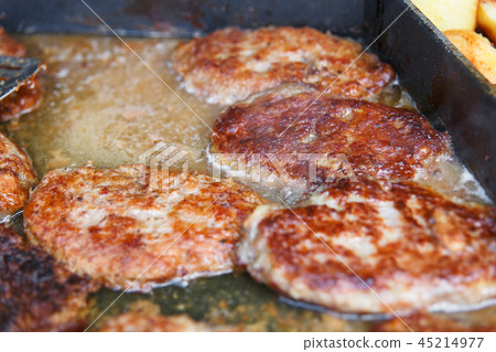 Process of cooking european traditional food. 45214977