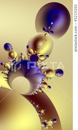 Fractal tall abstract, computer art, math render  45215202