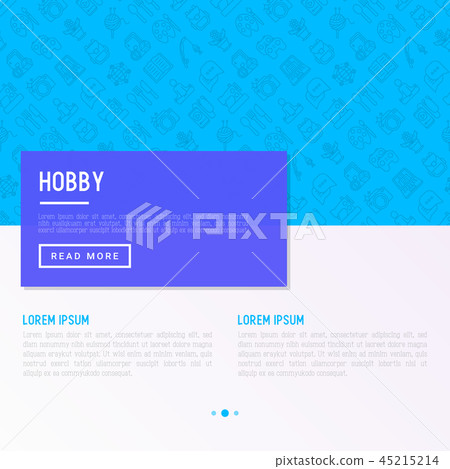 Hobby concept with thin line icons 45215214