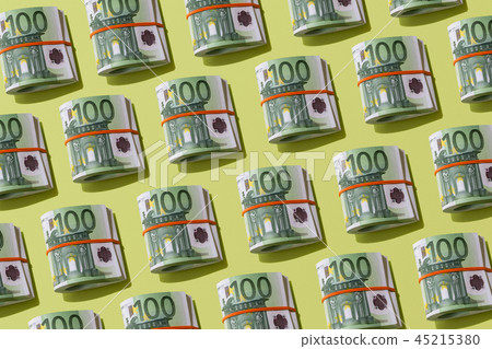 roll of one hundred euro banknotes roll of one hundred euro banknotes 45215380