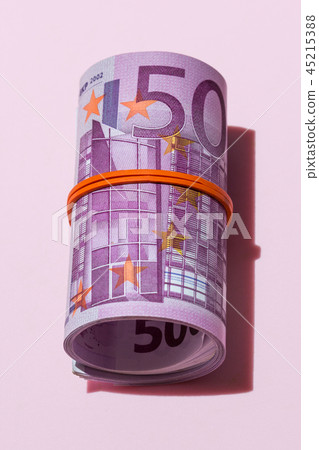 roll of five hundred euro banknotes 45215388