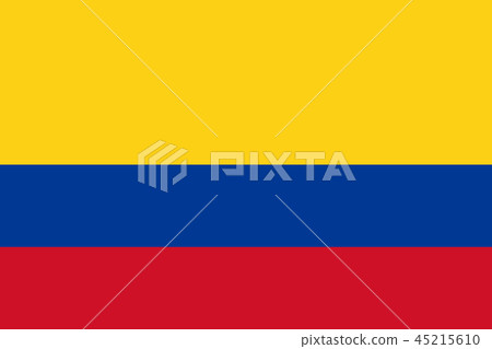 Flag of Colombia. Vector flag with official colors and correct proportion 45215610