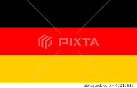 Flag of Germany. Vector flag with official colors and correct proportion. 45215612