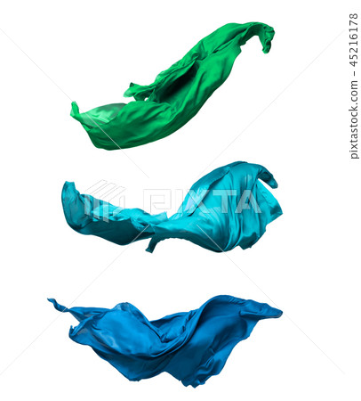 abstract teal fabric in motion 45216178