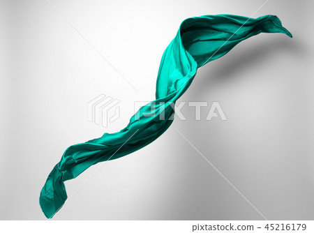 abstract teal fabric in motion 45216179