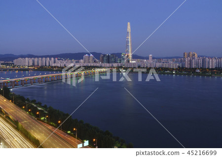 樂天世界大廈，高層建築，奧林匹克高速公路，松坡區，首爾 45216699