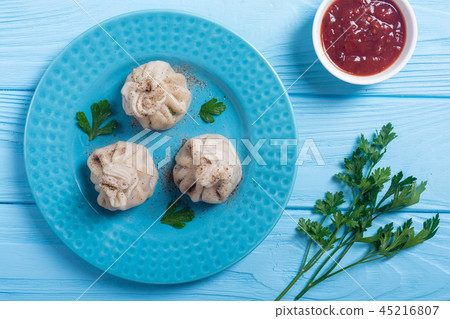 Georgian dumplings khinkali Georgian dumplings khinkali 45216807