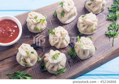 Georgian dumplings khinkali Georgian dumplings khinkali 45216808