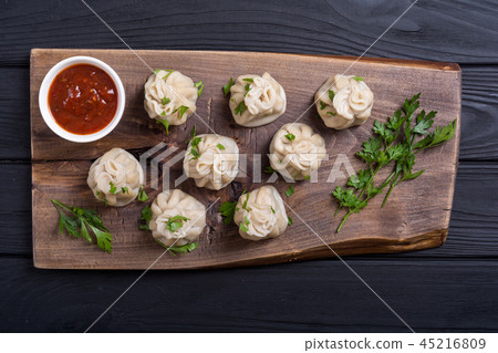 Georgian dumplings khinkali Georgian dumplings khinkali 45216809