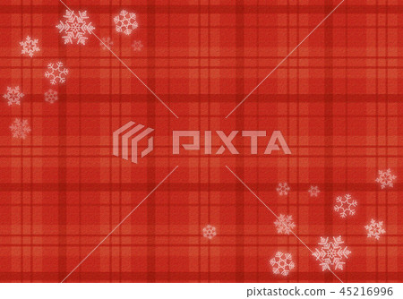 Red plaid and snowflake 45216996