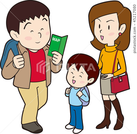 Tourist family 45217080