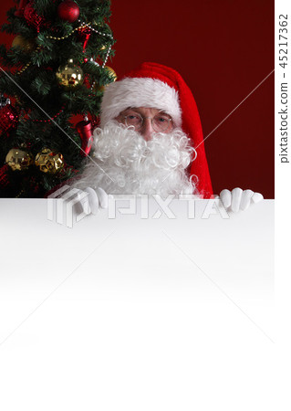 Santa Claus with white paper Santa Claus with white paper 45217362