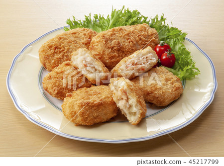 Croquette with chopsticks 45217799