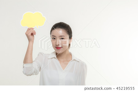 Korean career woman's various expressions and pose Korean career woman's various expressions and pose 45219555