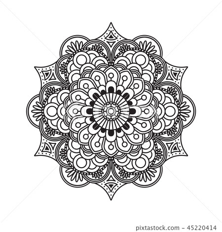 Outline Rangoli icon isolated on white background 45220414