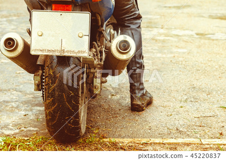 biker before the start biker before the start 45220837