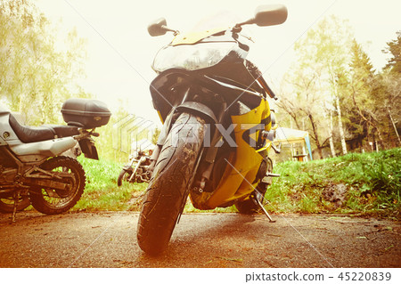 biker before the start biker before the start 45220839