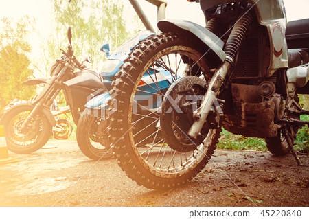 biker before the start biker before the start 45220840